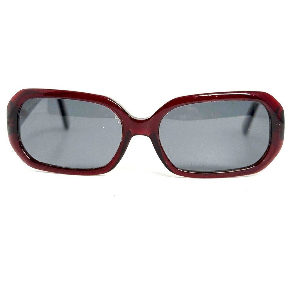 Kirkland Signature Burgundy Rectangular Sunglasses Made in Italy Cabernet 372883